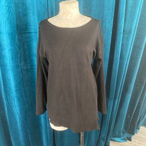 89th & Madison Asymmetrical Black Sweater